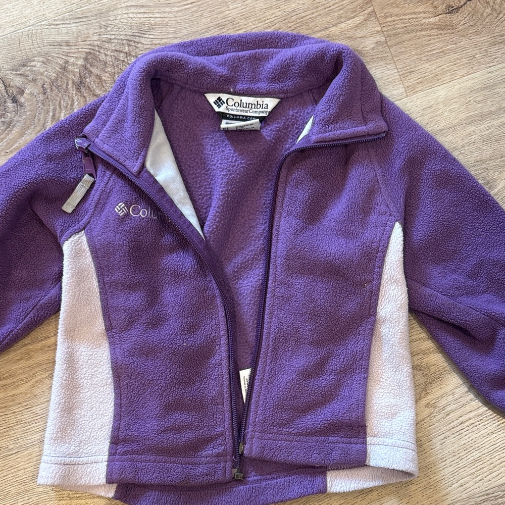Columbia Purple and White Fleece Jacket